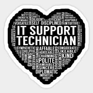 It Support Technician Heart Sticker